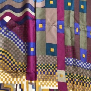 Vintage multi-colored silk scarf